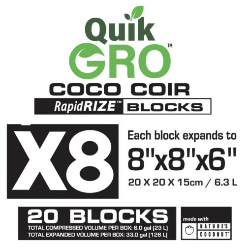 QuickGro Rapid Rize BLOCK 8X8 INCH