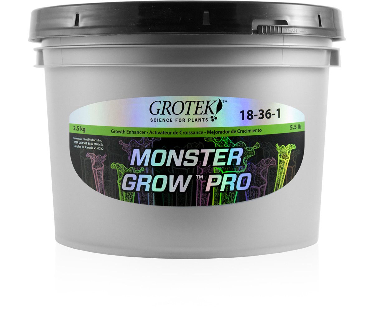 Monster Grow Pro water soluble fertilizer for vegetative plant growth and strong root development