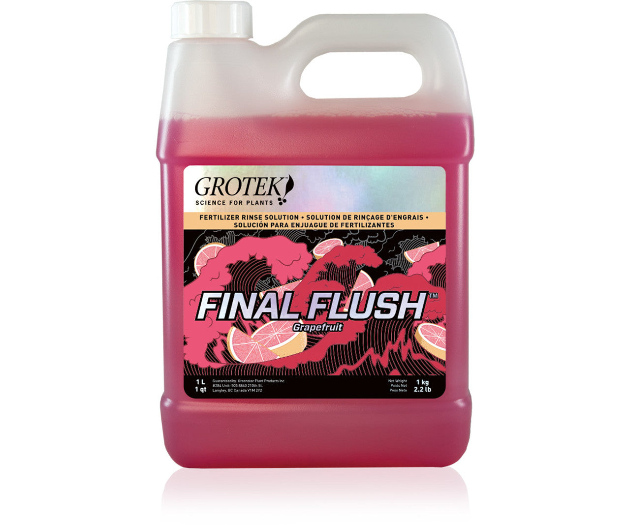 Final Flush Grapefruit fertilizer rinse solution enhances flavour and removes excess nutrients from roots